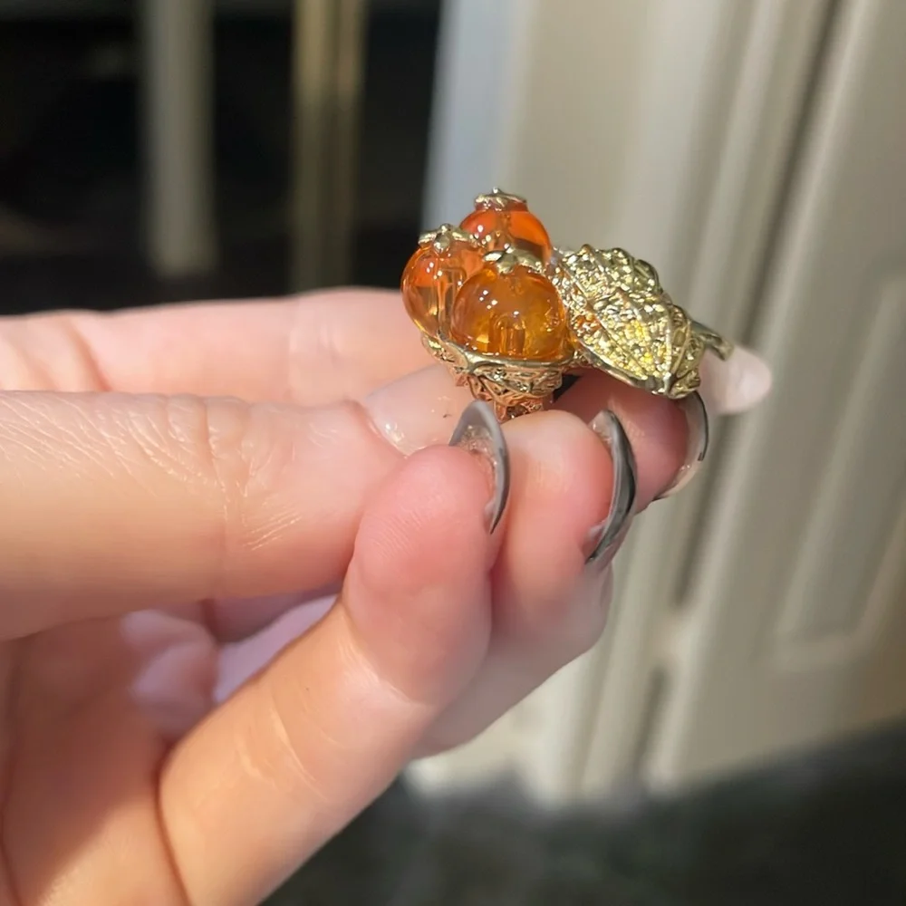 Peanut & Acorn Brooch